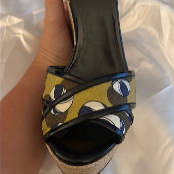 Gucci Black and Gold Platform Shoes